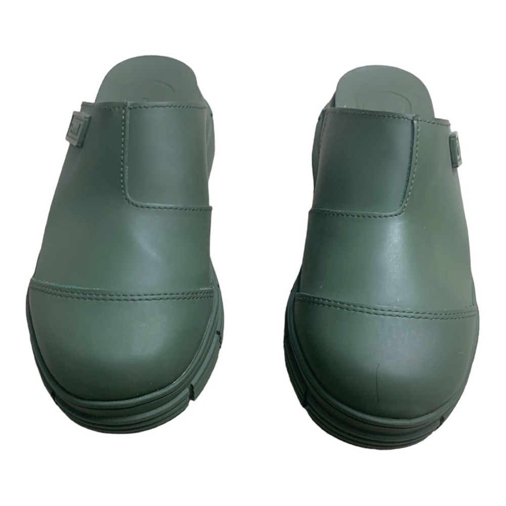 GANNI City Slip On Green Recycled Rubber Clogs/Mule, size EU 37 US 7-7.5